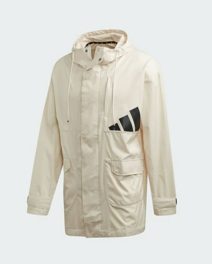 Adidas Men's Athletics Pack Parka Linen Jacket Coat EB7613