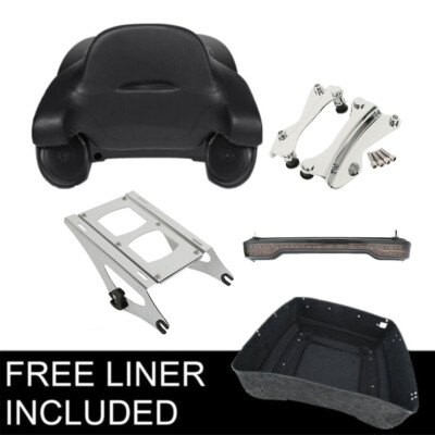 King Luggage Trunk Pad W/Speakers Light Fit For Harley Touring Road King 2014-up