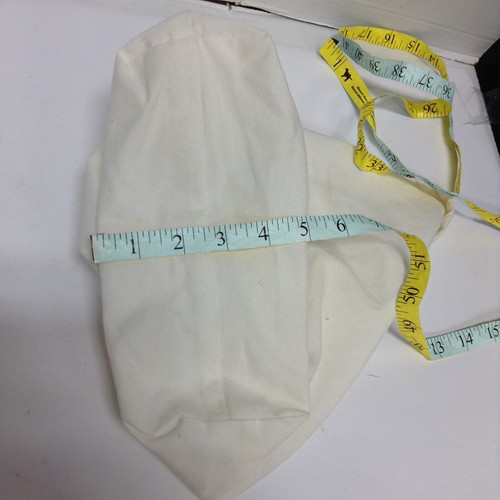 Cream Cotton Canvas Bag Style Basket LINER Insert ONLY 14x12x5 - Picture 5 of 6