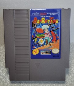 BurgerTime NES Vintage Nintendo with Manual Tested & Working Video Game Clean