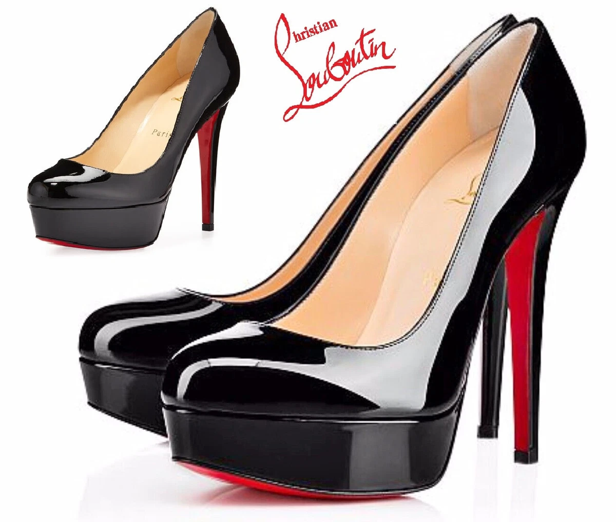 Christian Louboutin Black Patent Bianca Pumps Size 38 Christian Louboutin