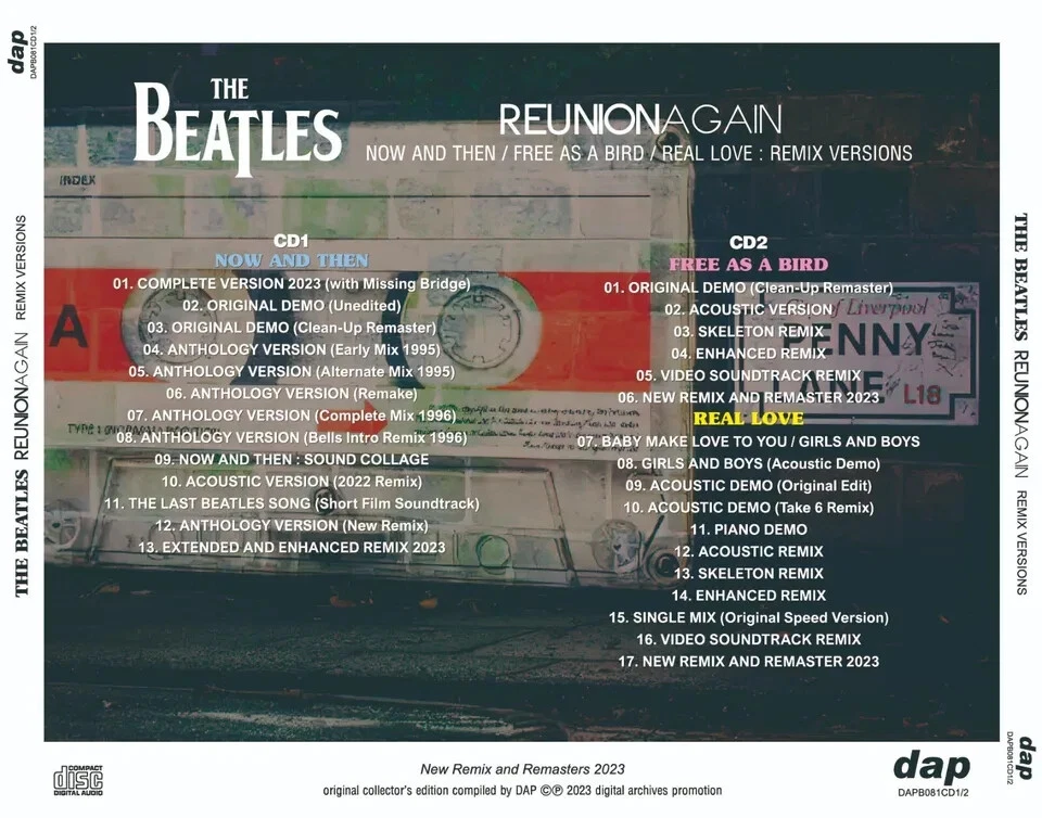 THE BEATLES / REUNION AGAIN NOW AND THEN / FREE AS A BIRD / REAL LOVE 2CD - Image 2 of 4