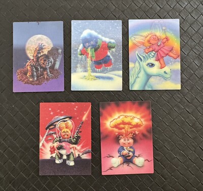 2011 GARBAGE PAIL KIDS FLASHBACK 2 COMPLETE 5-CARD 3D MOTION SET ADAM BOMB