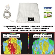 Grounding Earthing Bed Sheet Mat Health Improves Sleeping Remedy Detox 8 Sizes