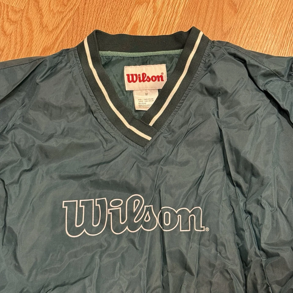 De colección Años 90 Azul Marino/Blanco Rayas Wilson Pull Over Para Mujer Talla M Raro Foto 2 de 4