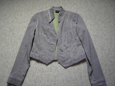 Damen Jeans Jacke NEU Gr M 38 violett-grau-grün Dreamstar 