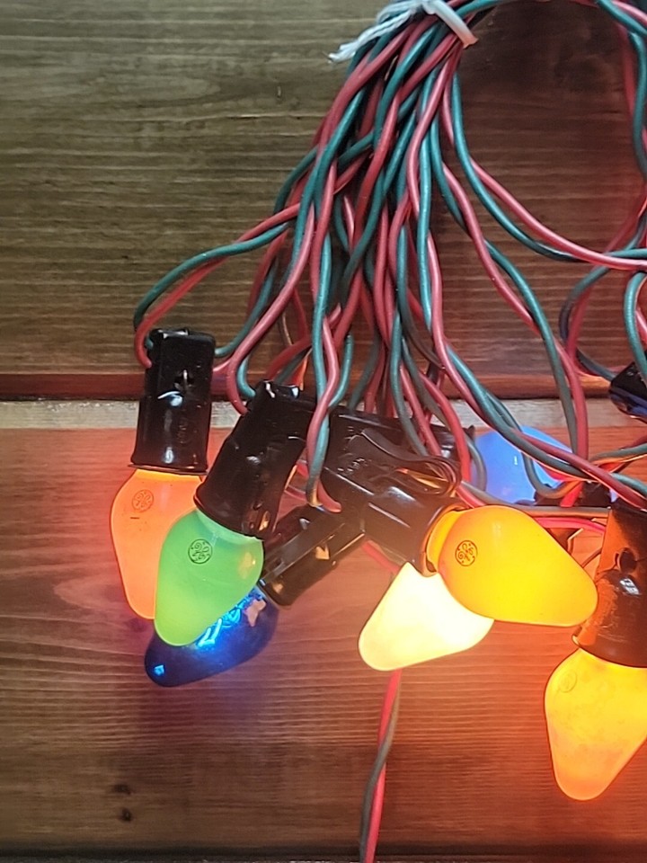 Vintage 1950's 15 Light Strand of C7 Christmas Lights Tested eBay