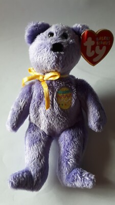 TY Basket Beanies Collection Eggs III with Tag 2002 Retired 4 inch tree tag