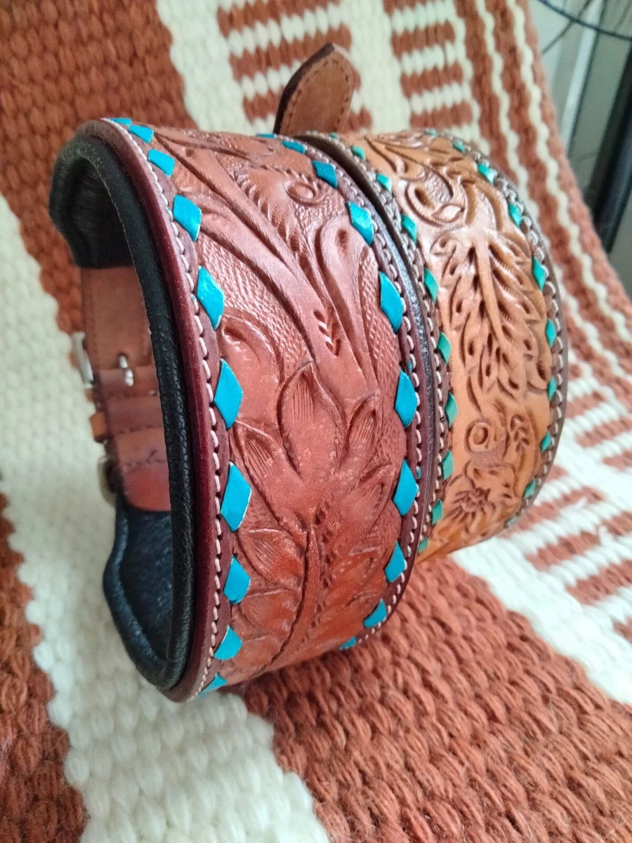 Leather dog top collars for sale