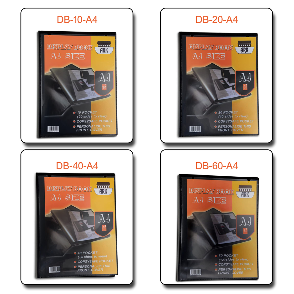 A2 Zwart Presentatie Display Boek van ARK (20 Zakken A2 (Eenpersoon