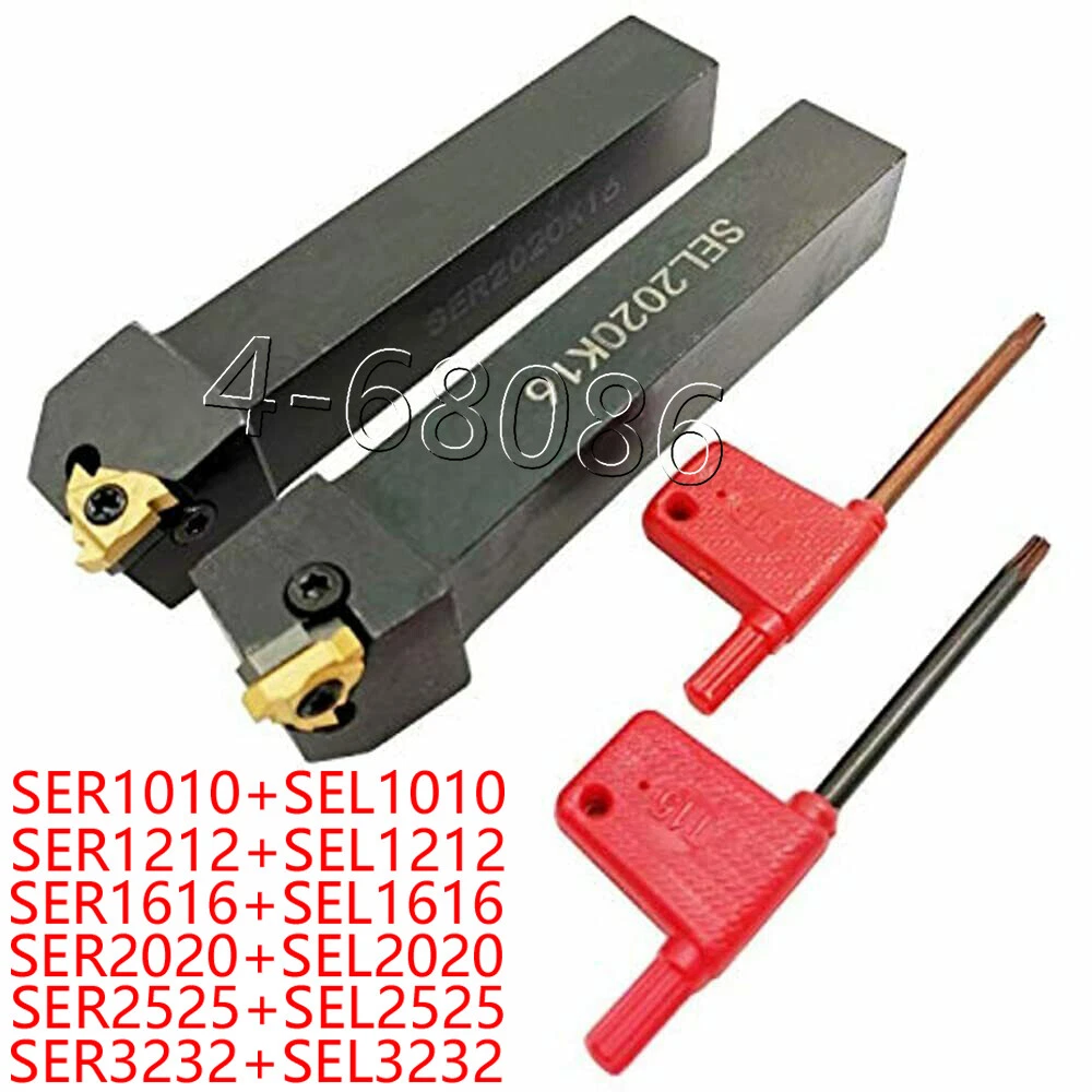 2PC SER1010H11 SEL 1010H11 right Left Hand Lathe Thread holder Turn Tool