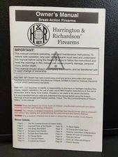 H&R Harrington & Richardson Break Action Firearms Owners Instruction Manual