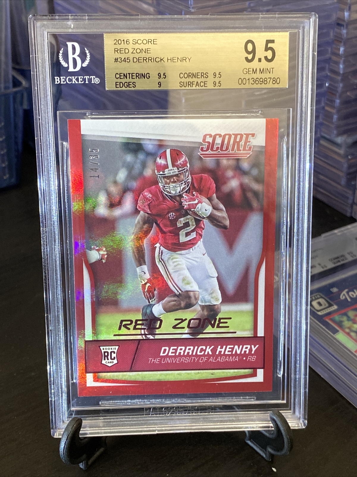 Derrick Henry - 2016 Score #345 RED ZONE /35 RC SSP BGS 9.5 💎🔥👑 Titans  Holo | eBay