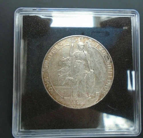 UK 1909 FLORIN HIGH GRADE EDWARD VII BRITISH SILVER FLORIN ref SPINK 5981 Cc1