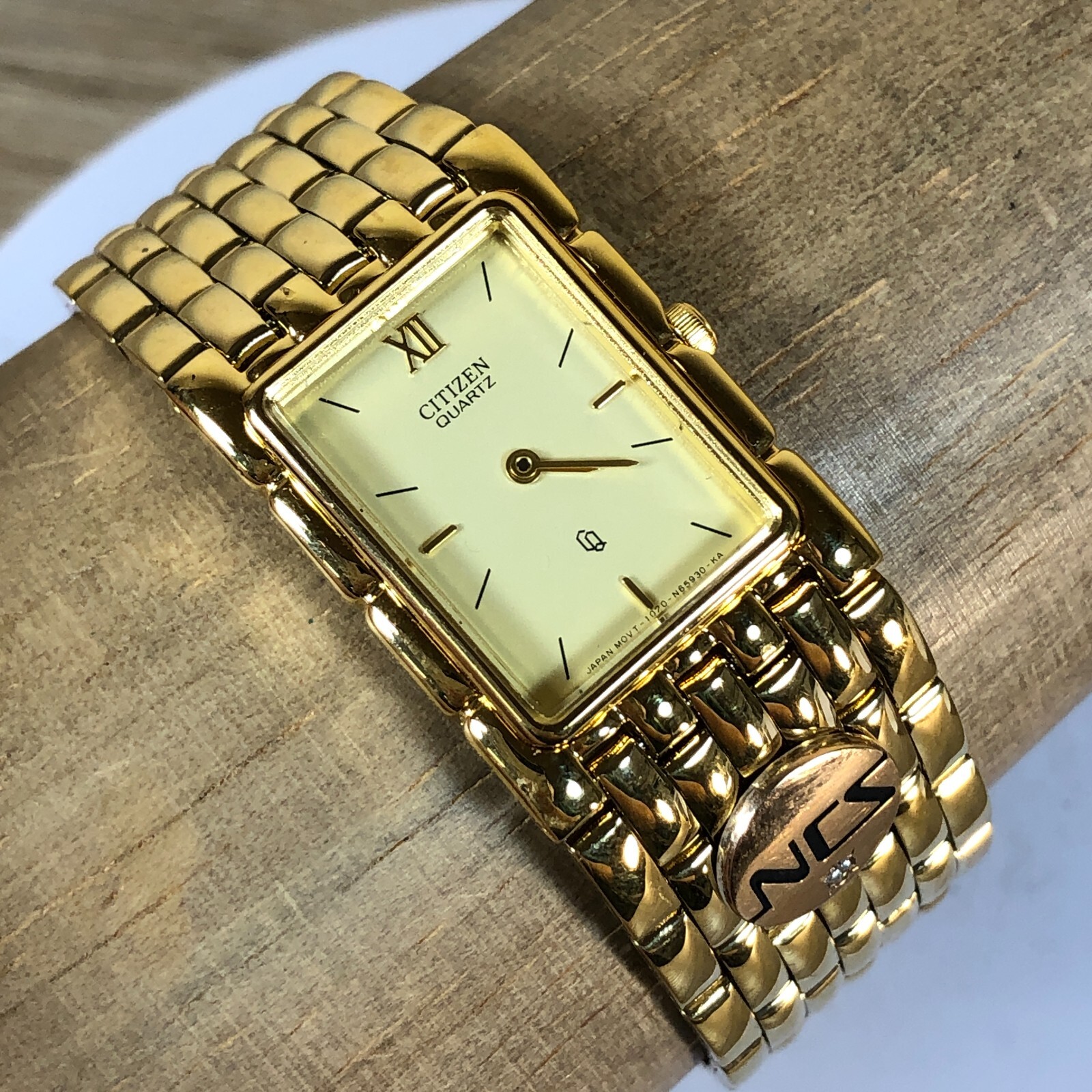 Vtg Citizen Mens National Credit Commercial Diamond Pin Quartz 