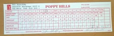 PGA GOLF POPPY HILLS TOURNAMENT SCORECARD SHAWN KELLY & BOB STRINGER
