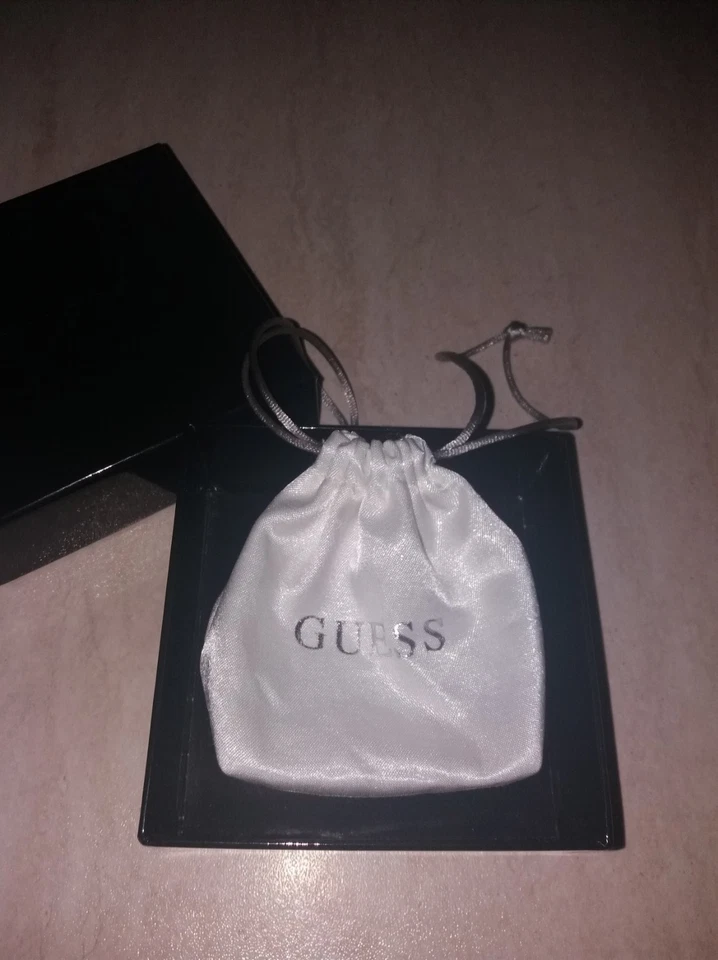 Orecchini donna GUESS cuore pendenti in acciaio Swarovski nuovi con scatola - Immagine 3 di 4