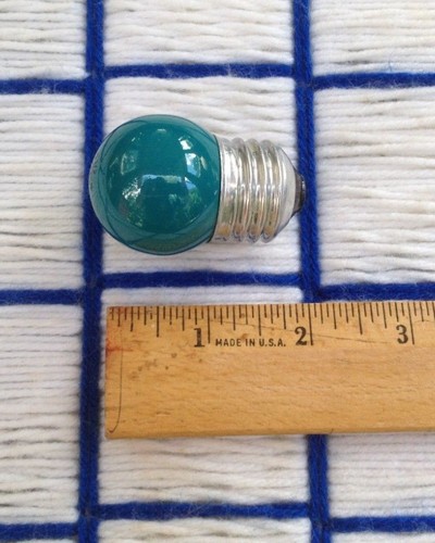 new GE mint VINTAGE GREEN 7 &1/2 WATT S11 night LIGHT BULB 7.5s11 sign 11880 nos - Picture 3 of 4