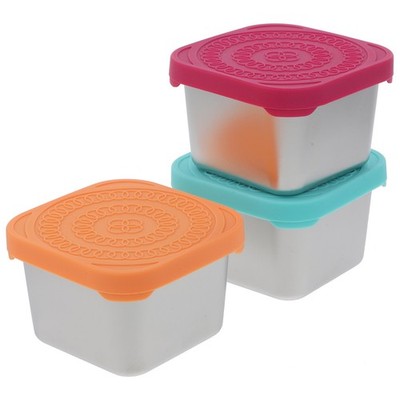  3 Pcs Edelstahl Schüsseln Mit Deckel Tassen Flüssiger Gewürzbehälter