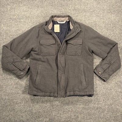 NWT Peter Millar Wool Norfolk Bomber Jacket Men L Grey Windproof Water Resistant