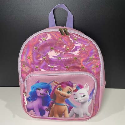 My Little Pony Shimmering Backpack with Quilted Gold Heart Stitching 2021