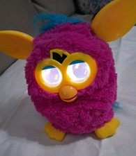 Furby Boom 2012 Flare Hot Pink Yellow Blue Tested Working Very Good Sss