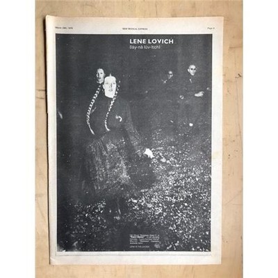 LENE LOVICH STATELESS (A) POSTER SIZED original music press advert from 1979 - p