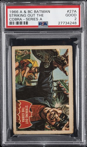 1966 A&BC Batman Red Bat #27A — PSA 2