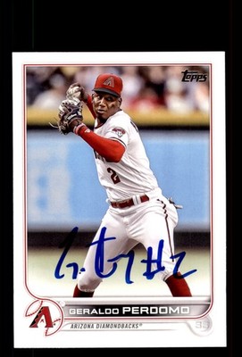 Signed Baseball Card Auto Geraldo Perdomo 2022 Topps #US316 