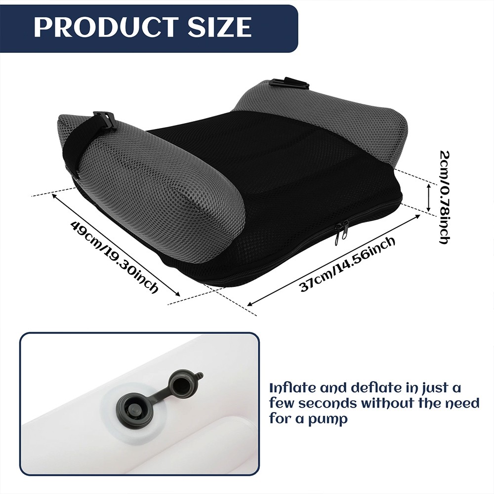 Cuscino Sedile Auto Booster Gonfiabile Comfort per Bambini Neonati IT foto 5