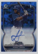 2023 Bowman Sapphire Edition Chrome Prospects Ronny Simon #BSPA-RSN Auto 08jk