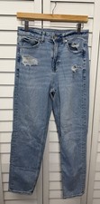 American Eagle Mom Straight Distressed Stretch Jeans Women s Size 4