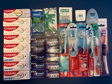 NEW misc: 6 Toothbrushes 13 Travel Toothpaste Tubes Floss Flossers Picks