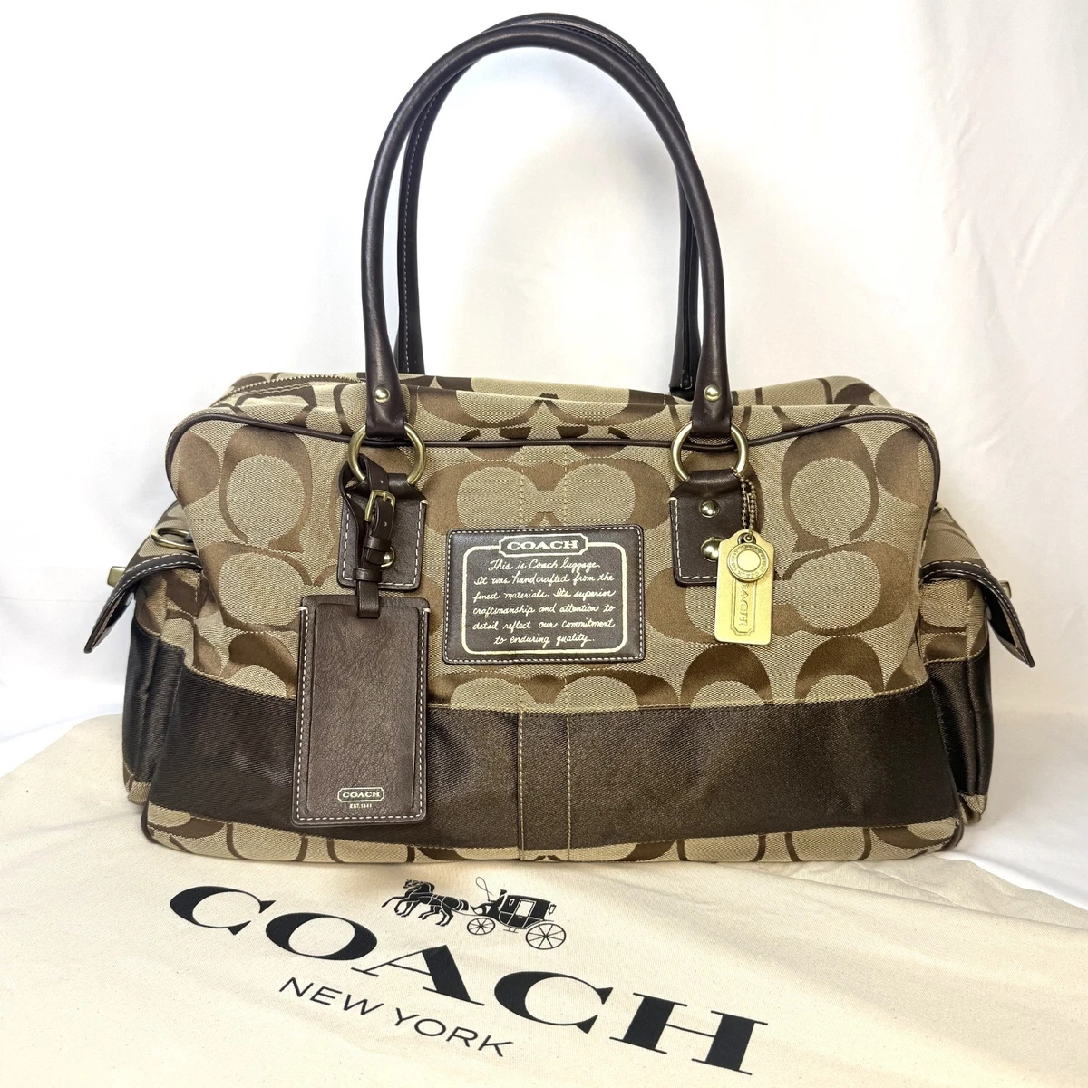 バッグ COACH F13074 Signature Boston Handbag coach boston bag products for sale | eBay