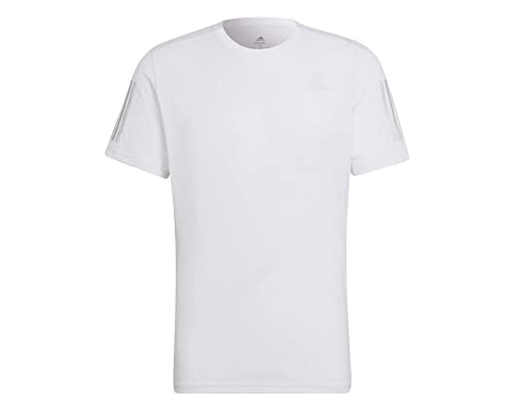 (TG. S) adidas Own The Run Short Sleeve T-Shirt, Uomo, White/Reflective Silver,