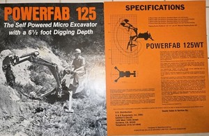 PowerFab 125 MICRO EXCAVATOR WITH 6 1/2' DIGGING DEPTH BROCHURE SPECIFICATIONS 