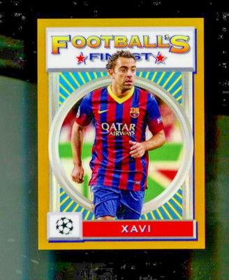 2021-22 XAVI  Topps Finest Flashback Gold Refractor 30/50 Barcelona Spain
