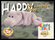 1999 Beanie Babies Series 2 Happy the Lavender Hippo #178
