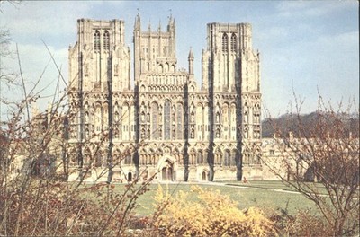 Wells Cathedral Somerset England Fotografie J. Arthur Dixon Postkarte