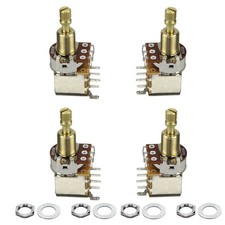 2 A500K + 2 B500K Guitar Push-Push Copper Potentiometer Tone Audio Long Shaft