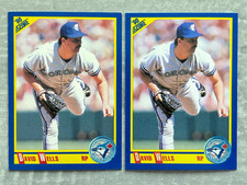 (2) 1990 Score DAVID WELLS "Reverse Negative" Error Correct Variation Cards #491