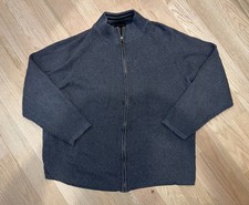 PGA Tour Signature Collection Men’s 2XL Knit Gray Full Zip Sweater Outdoor Golf