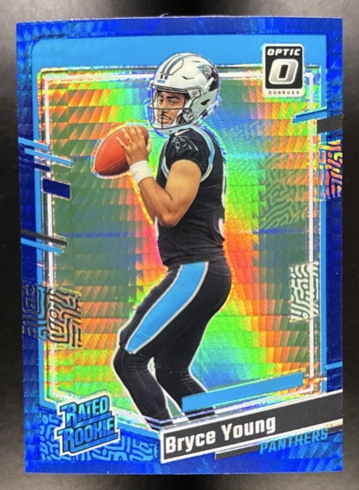 2023 Donruss Optic Football Bryce Young #213 Rookie RC Blue Hyper