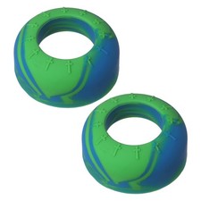 Bat Grip Choke Up Ring, Pressure Baseball Rings Bat Knob 2Pcs & Blue-green