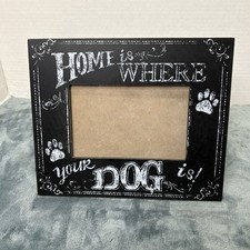 Wooden Home Is Where Your Dog Is Picture Frame Black 4x6