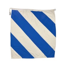 Large Vintage Sewn Nautical Maritime Signal Flag Boat Ship Cloth NATO 6 Six