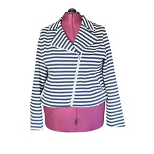 Lane Bryant Nautical Costal Striped Navy Whit...