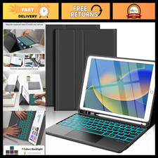 iPad Keyboard Case with Smart Trackpad  Backlit Wireless Keyboard - 10.2"  10.
