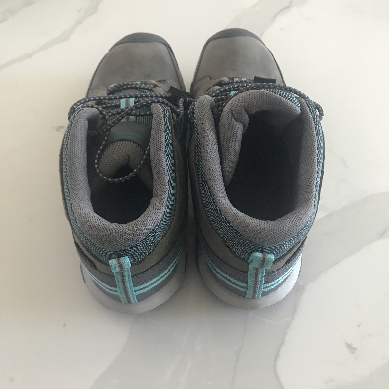 Stivali da trekking impermeabili Keen giovani 6 Targhee pelle grigia medio tondo