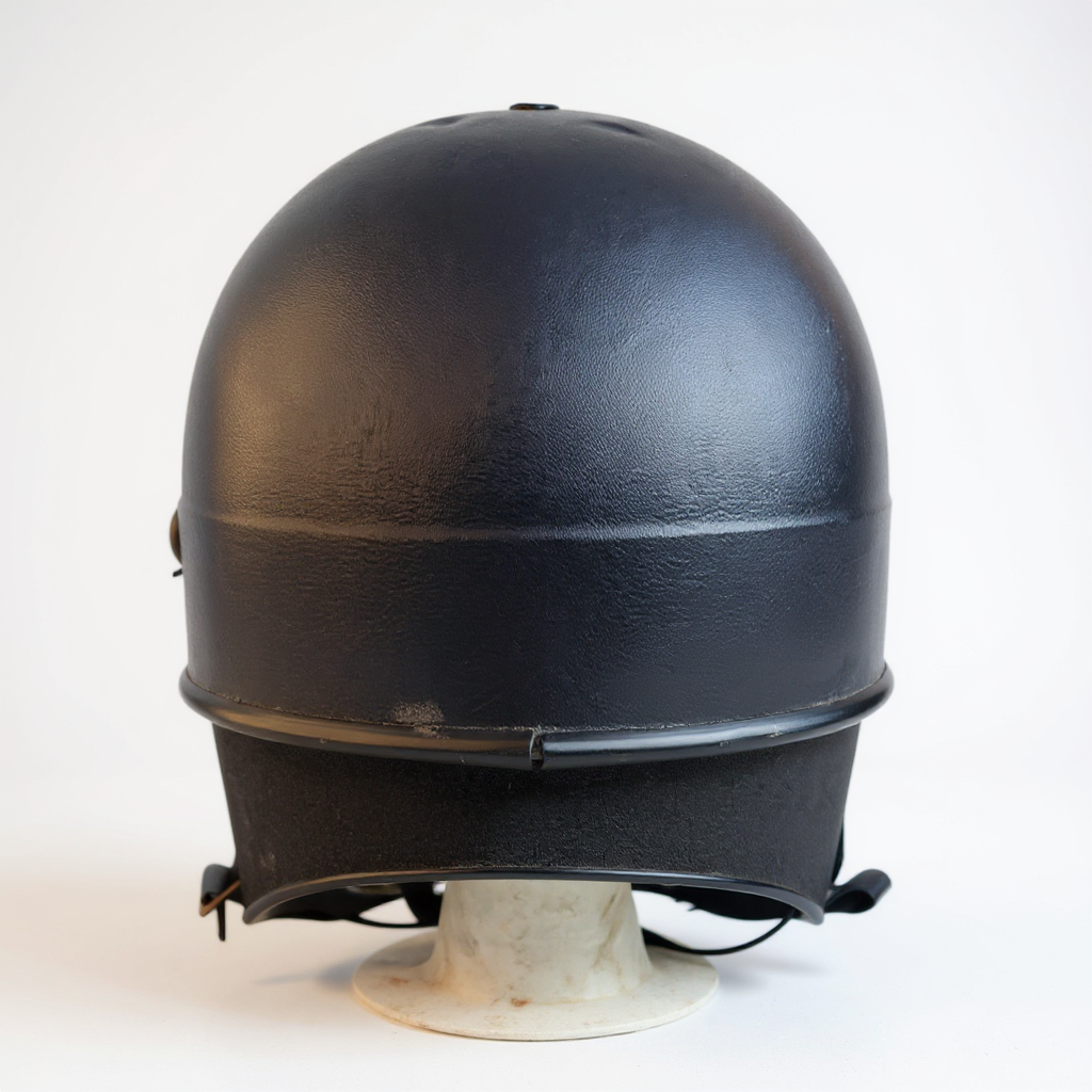 Vintage Buco Helmet With Full Face Shield Chin Strap Navy Blue